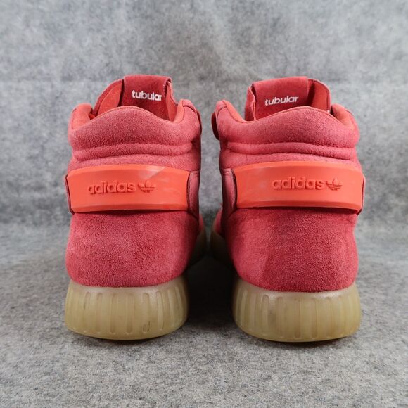 Adidas Shoes Mens 11 Sneakers Athletic Strap Trainer Tubular Invader Leather Red - Picture 6 of 15
